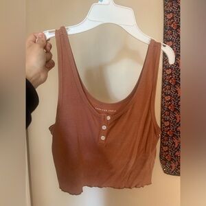 Burnt orangish cropped tank top size small